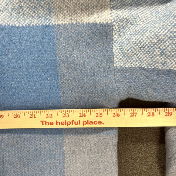 Jessica Simpson Sweater womens Large Blue Cropped Check Soft Oversized - Picture 7 of 15